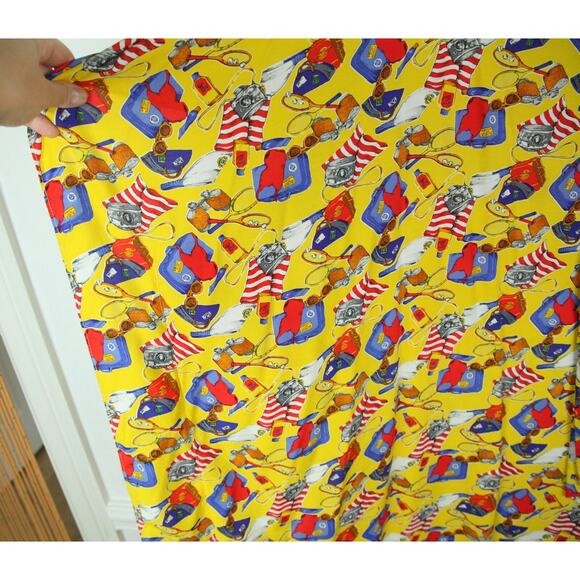 Vintage Plus Size Caftan Rayon Novelty Print Preppy Maximalist Beach Vacation - Picture 4 of 8